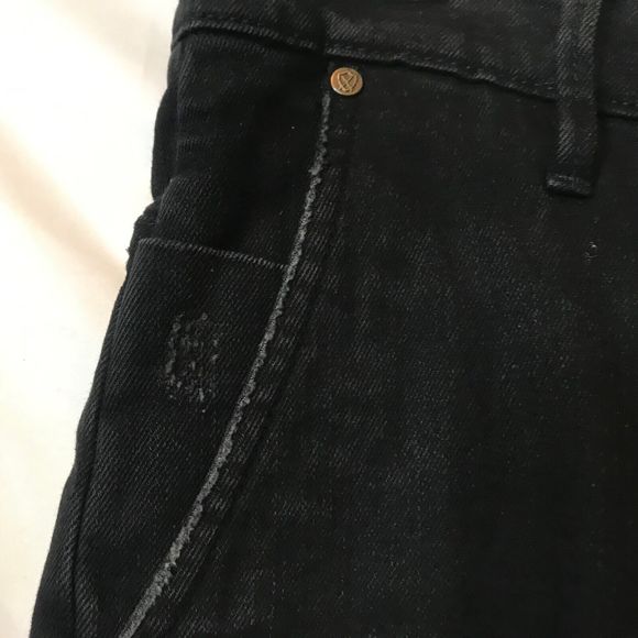 Zanerobe  Slingshot Denimo Black Button Fly Distressed Denim Jogger 32 - Picture 4 of 16